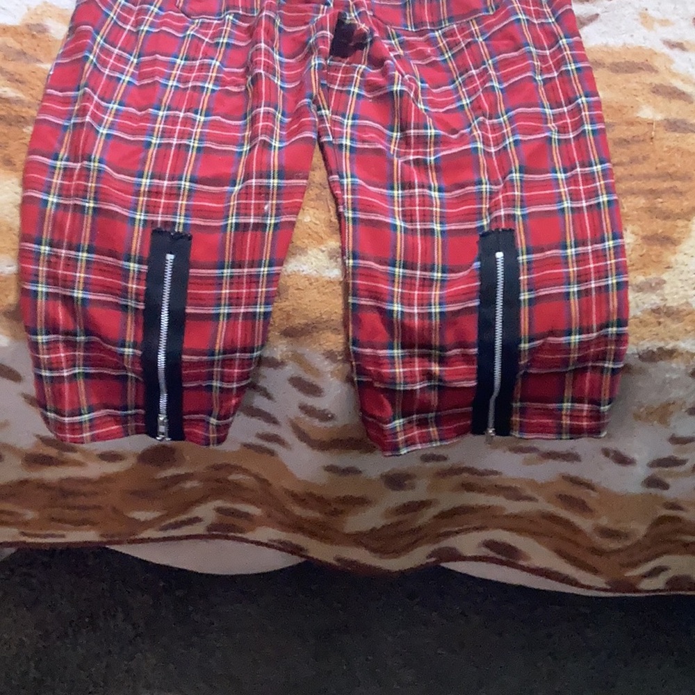 Vintage Punk Rock Zip Leg Capri Pants